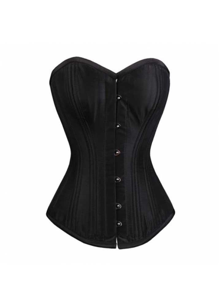Mason Black Taffeta Overbust Corset